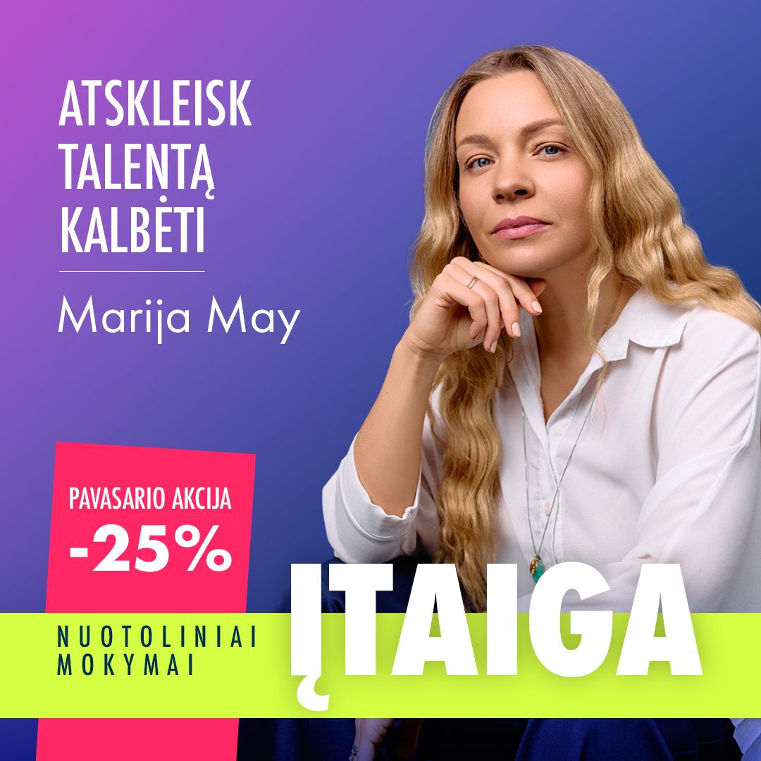 Nuotoliniai mokymai „Atskleisk talentą kalbėti“