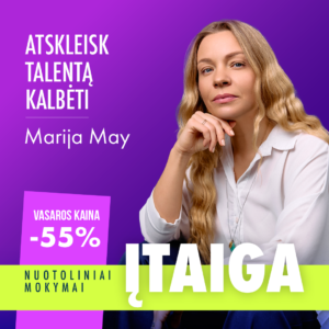 Nuotoliniai mokymai „Atskleisk talentą kalbėti“